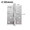 Polished Chrome Ball Bearing Hinges, Heavy Duty Steel Door Hinges