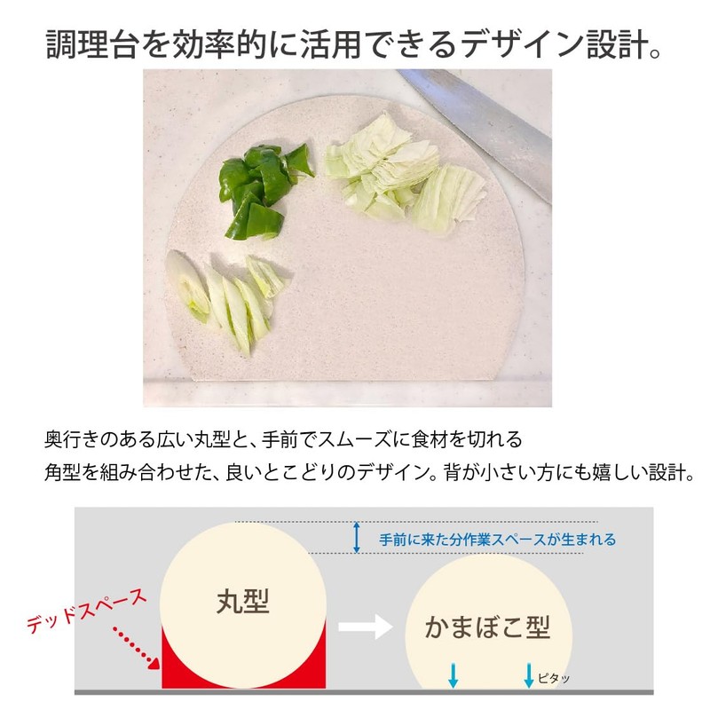 Round Cutting Board, Kamaboko Shape, Dishwasher Safe, Heat Resistant, Antibacterial,