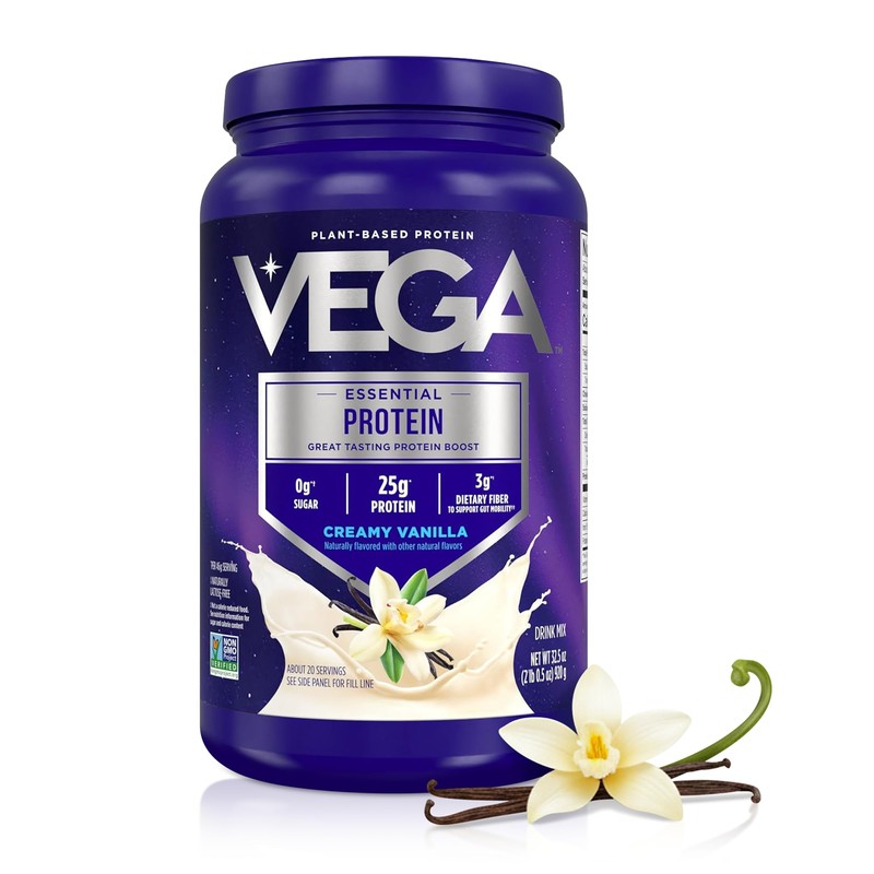 Vega Original Protein Vainilla, Ideal para Batidos y Repostería, 921