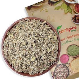 NY Spice Shop Damiana Leaves Natural Herbs Cut & Shifted - Turnera Diffusa Leaf- 100% Pure & Natural Old Woman's Broom Leaves - Wild-Crafted Loose Leaf for Herbal Tea (8 Ounce (Pack of 1), Damiana Leaf - Cut & Sifted)