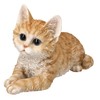 Pacific Trading Tabby Cat Lying Down Figurine 8.5 Inch