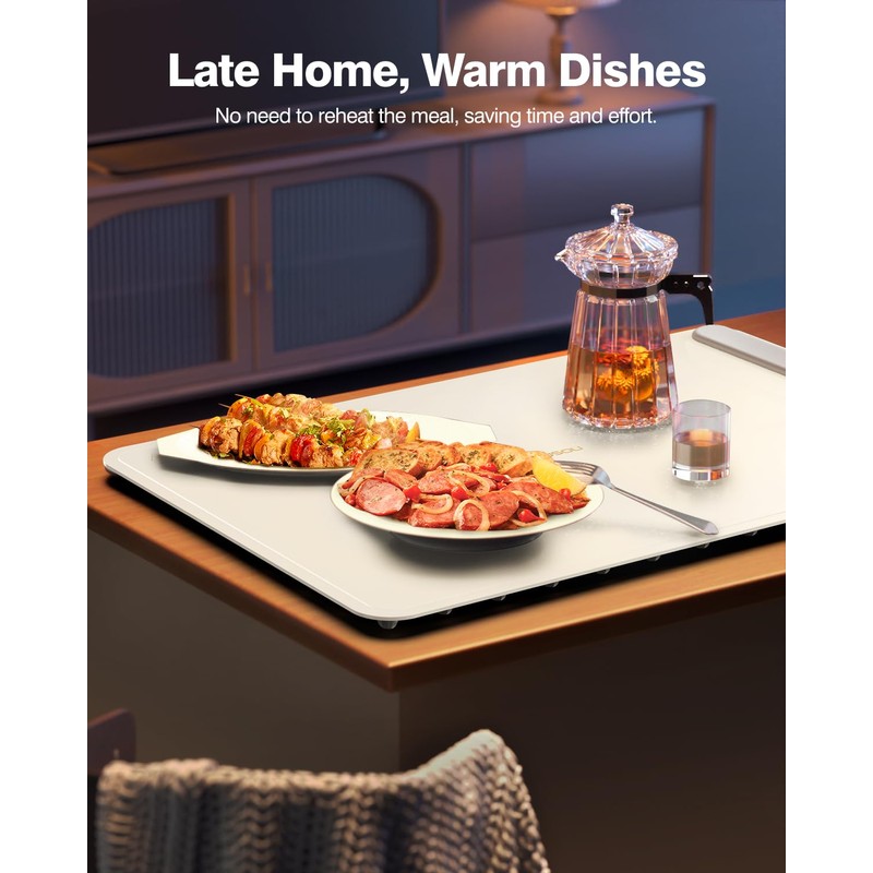 iTRUSOU Electric Warming Tray - Full Surface Heating,Rollable & Portable,Premium