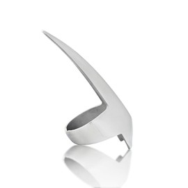 Quick Hair Parting Tool & Braid Sectioning Ring- Stainless Steel Stitch Braid Tool Finger for Durable Dreadlocks Wig & Installation of Human Hair Extensions Braiding Tools (Silver)