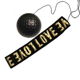 Sports Reaction Ball Boxing Reaction Training Ball, PU Reflex Ball Head-Mounted Love Adjustable Elastic Band, Perfect for Fighting Skills, Reaction Speed, Hand-Eye Coordination Training (Black)