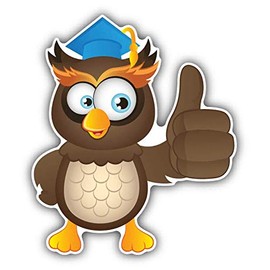JJH Inc Magnet Owl Thumbs Up Sign Flexible Vinyl Magnet Waterproof Car Magnetic Bumper Sticker 5"