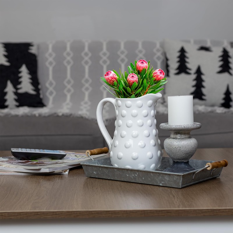 AuldHome Design Galvanized Farmhouse Trays (Set of 2, Small &