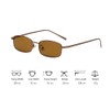 RUNHUIS Retro Rectangle Sunglasses Vintage Slim Metal Frame Rectangular Sun