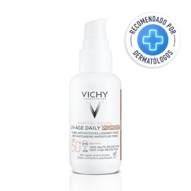 Vichy Capital Soleil UV Age Daily Color Tono Medio FPS50+, Protector Solar Facial Fluido para uso diario 40ml