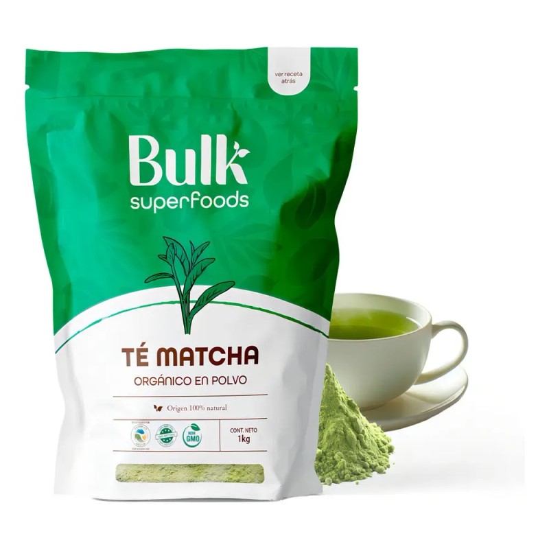 Té Matcha En Polvo Premium Aa 1kg Marca Bulk Superfoods