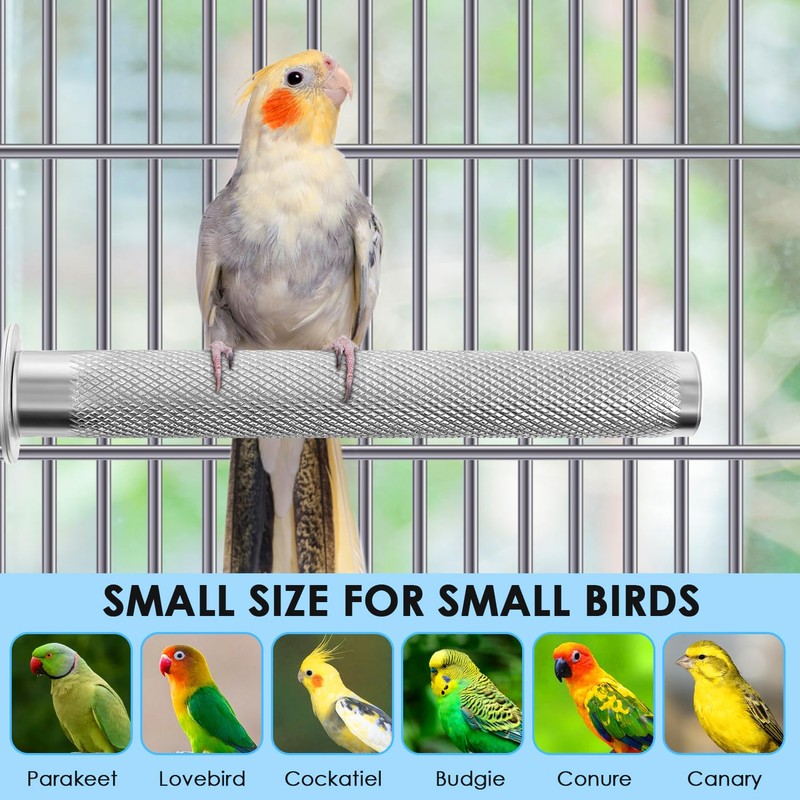 KATUMO Parrot Perch - Stainless Steel African Grey Perch Bird