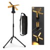 iodoo 13200mAh Rechargeable Solar Work Light,IPX4 Waterproof with Folding Stand