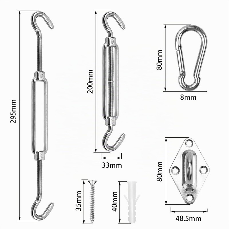 Sekey Awning Mounting Kit Accessories Mounting 8 Inch for Fixing