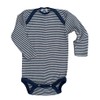 Cosilana, Baby Bodysuit Long Sleeve, 70% Wool, 30% Silk (Navy/Natural,