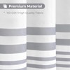 Seasonwood Grey and White Shower Curtain with Tassels Modern Farmhouse