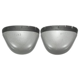 HARFINGTON 1 Pair Metal Foot Guard Toe Cover for Work Shoes US Size Male 8.5/Female10 Safety Shoe Caps with Rubber for Men and Women Factory Workplace Protection, Gray