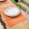 Linen Fabric Placemats Set of 4, Machine Washable, Heat Resistant,