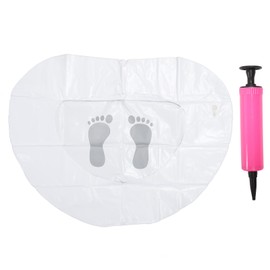 Inflatable Swimming Pool Foot Bath Foldable Foot Soaking Bath Basin with Inflator Pump for Pool Entry