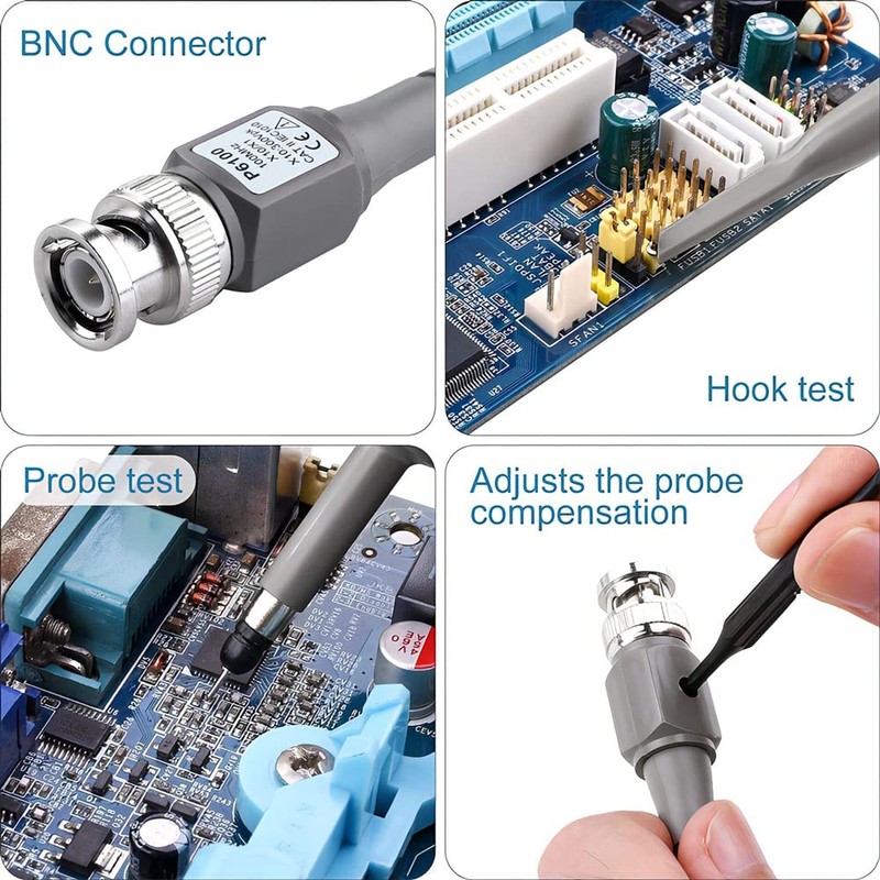Pack of 2 Oscilloscope Probe Kit, P6100 100 MHz 10: