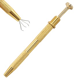 Bonsicoky Premium 4-Prong Pick Up Tool - Stainless Steel Grabber for IC Chips, Delicate Components, & Precision Part Handling - Gold