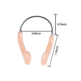 Pelopy 10 Pieces Silicone Nose Plugs Swimming Nose Clips Training Nose Protector with Steel for Adults Swimming Competition Using