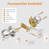 Probrico Brushed Nickel One Keyway Ball Door Knobs Entry Lock