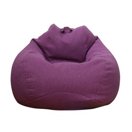Beanbag Cover Recliner Gaming Storage Bag Lazy Lounger Bean Bag Insert Replacement Cover for Adults and Children (100x120cm, Purple)