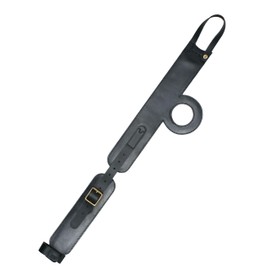 Trip Machine Company Genuine Leather Moto Exclusive Fuel Tank Strap, Handcrafted Adjustable Vertical Mount - For Triumph (Only Tank Strap, Black)