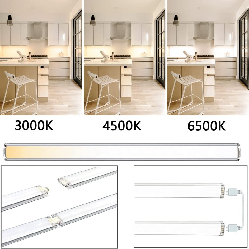 4pcs 30 cm Bar LED Cabinet Light Installation Kit with