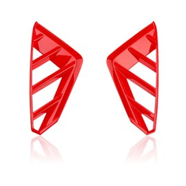 JUIVEEL Red ABS Front Bumper Side Air Vent Cover Fog Light Lamp Decor Cover Compatible with Hyundai Elantra CN7 N Line 2022-2023 Accessories