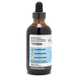 Ultra Silver® Colloidal Silver | 500 PPM, 4 Oz (118mL) | Mineral Liquid Supplement | True Colloidal Silver - with Dropper