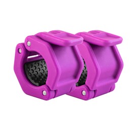 1 Inch Lock-Jaw Sport Barbell Collar - 1" or 25mm Quick Release Barbell Clamp (Purple, 1 Inch / 25mm)
