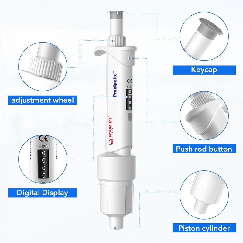 PRECIPETTE Pipette 1-10ml Micropipette Lab Single Channel Pipette High Precision