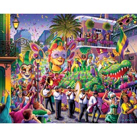 New Orleans Mardi Gras by Boardwalk - 1000 Piece Jigsaw Puzzle