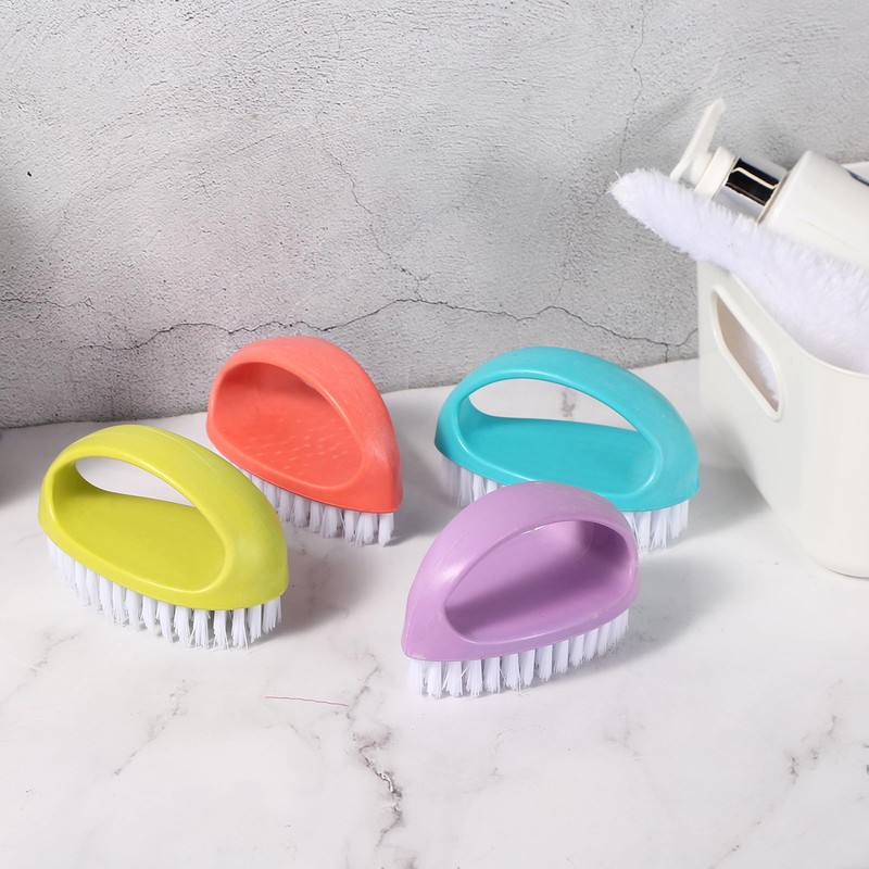 PATIKIL Laundry Scrub Brush Cleaning Brush with D Handle Purple