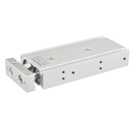 Heschen Dual Aluminum Air Cylinder CXSM 20-70 Guide Rod Plate Double Rod Guide Pneumatic Slide Bearing Cushion 20mm Bore 70mm Stroke Double Acting