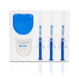 OptiSmile® Zahnweiß Set | Zahnaufhellung Starterkit mit Nachfüllpackungen | Zahn Bleaching Set | Zähne Aufhellen mit LED | Weiße Zähne mit Bleaching Gel | Teeth Whitening Set | Kit für Weiße Zähne