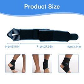 QJIBOVM Ankle Support Brace Adjustable Ankle Brace Wrap Strap for Sports Protect Plantar Fasciitis Achilles tendonitis Ligament damage Injury Recovery One Size for Men Women