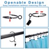 Openable Curtain Rings with Eyelets, 1inch Heavy Duty Rustproof Metal