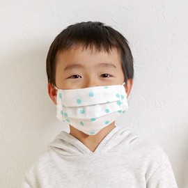 10mois - Naomi ITO Cotton Gauze Mask, Size S, Green Set, 2 Pieces