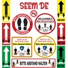 Emergency Exit Sign, Pack of 5, Premium Stickers, 24 cm