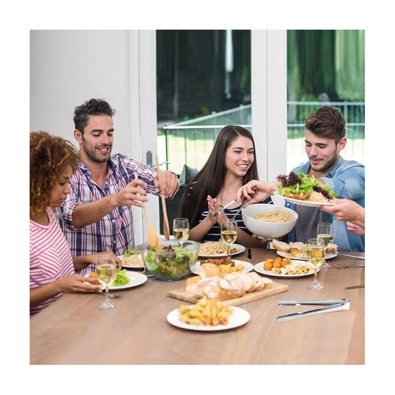 Stainless Steel Dessert Tongs,Perfect for BBQ, Steak Bread Buffet Salad
