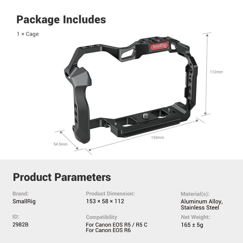 SMALLRIG R5 R6 R5C Cage for Canon for EOS R5