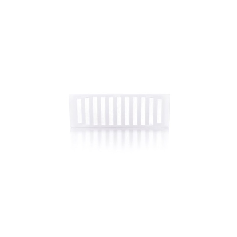 Adjustable Plastic Air Vent Grille with Flyscreen Cover, White, 9"