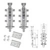 2 X Concealed Universal Hanging Bracket Kitchen Wall Unit Cabinet