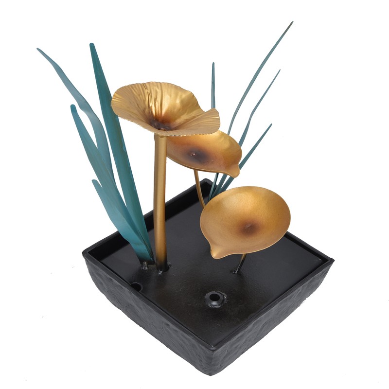 Tabletop Fountain LED Lights No Noise Compact Lightweight Classic Indoor