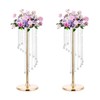 LANLONG 27.6inch Flower Stand for Wedding, 2Pcs Gold Tall Flower