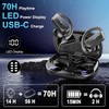 Ordtop Sport Wireless Earbuds with Earhooks, 70H Playtime, IPX8 Waterproof