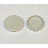 35mm Hinge Hole Cover Caps 10 Pces Light Grey Colour