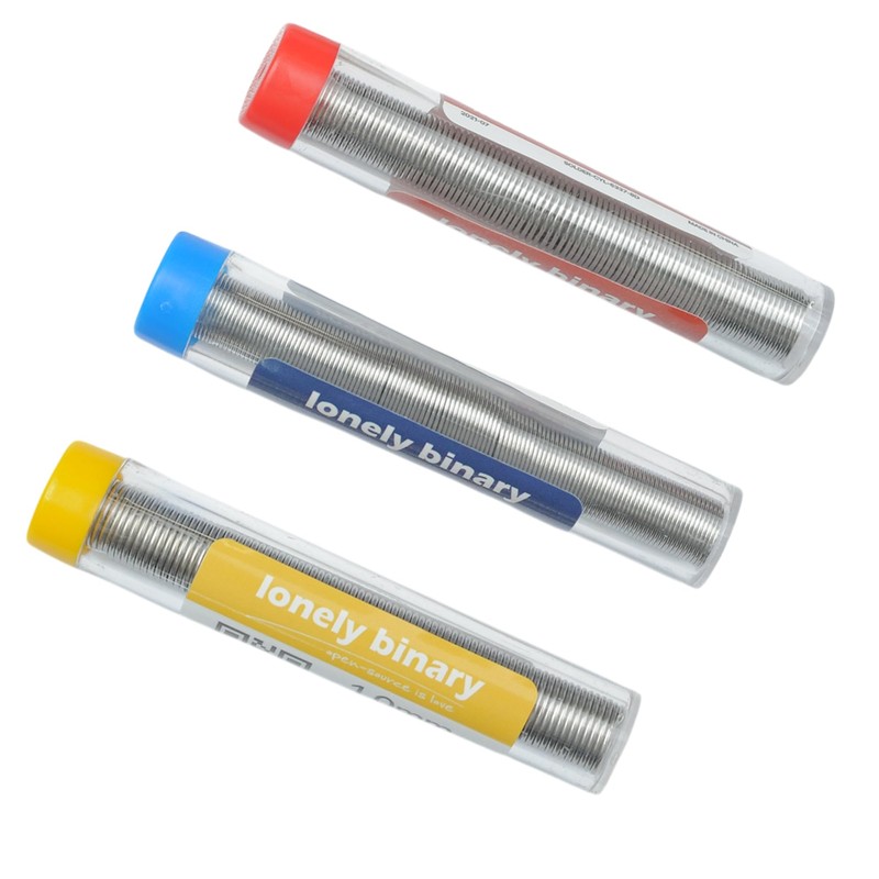 Lonely Binary 3-Pack Rosin Core Solder Wire Tubes – 0.6mm,