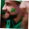 FOMIYES 2 Sets Lucky Shamrock Stickers Patricks Day Decor Temporary